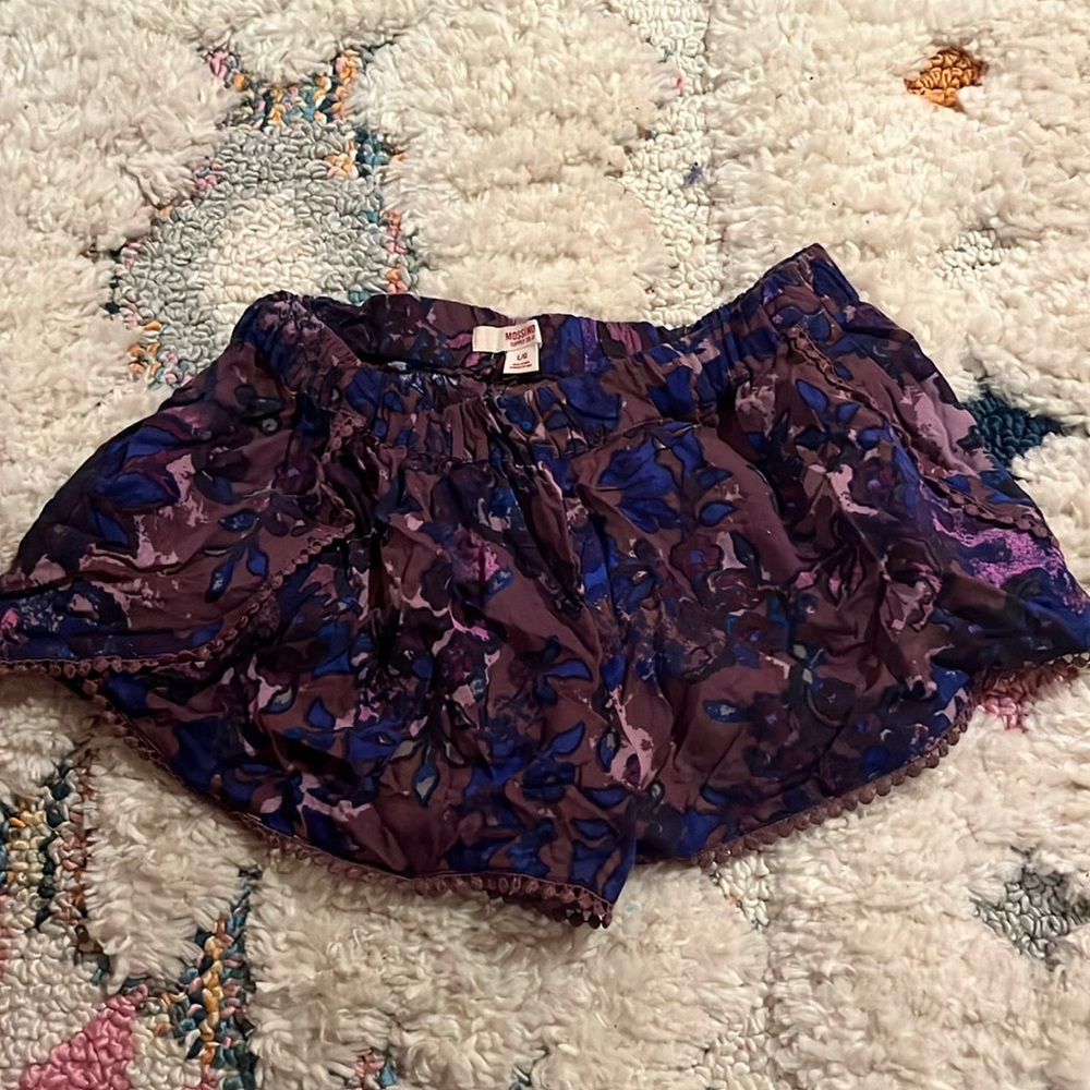 Purple Floral Comfy Shorts